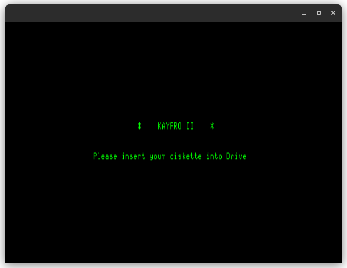 KAYPRO II asking for floppy disk